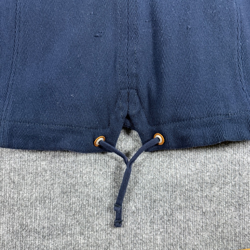 Ruehl No. 925 Hooded Peacoat Wool Blend Navy Blue Size Medium Dark Academia - Picture 10 of 14